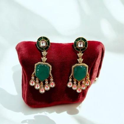 Exquisite Kundan and Meenakari Jhumkas By Dia Art Jewels